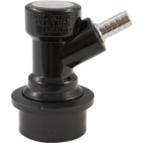Ball Lock Quick Disconnect (QD) Bev Out (BLACK) - Barb