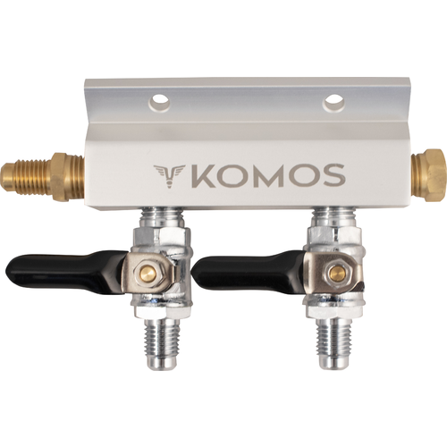 KOMOS Aluminum Gas Manifold - 1/4 in Flare