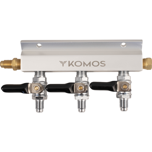 KOMOS Aluminum Gas Manifold - 1/4 in Flare