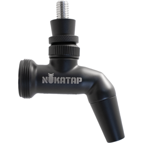 NukaTap Stainless Steel Beer Faucet - Matte Black Finish - Stealth Bomber Edition - Forward Sealing