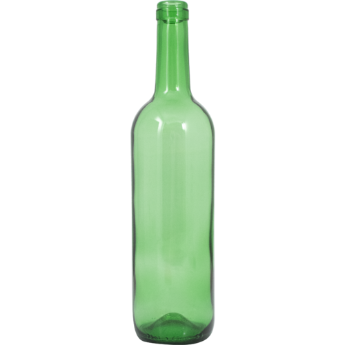 Farro Glass Premium Wine Bottles - Bordeaux - Champagne Green - 750ml - Case of 12