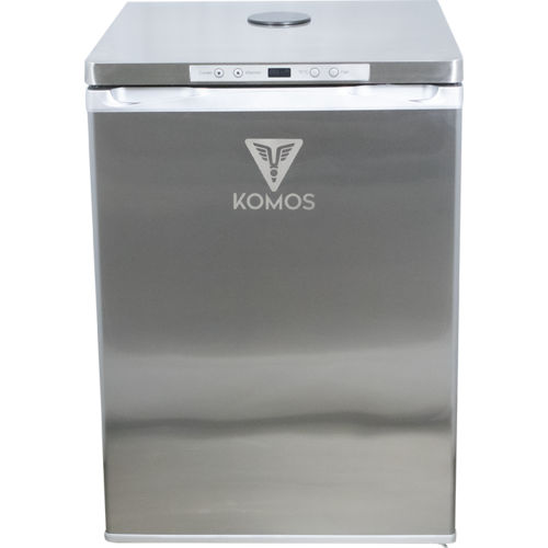 KOMOS® Deluxe Kegerator | Stainless Steel Exterior | Digital Thermostat | Casters | Regulator | Fits 1 Half Barrel Keg or 4 Corny Kegs | No Tower