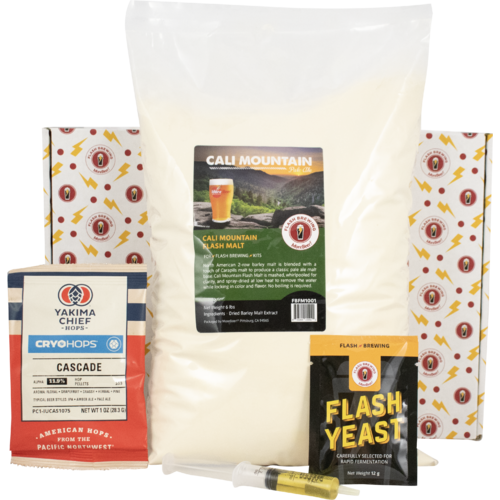 Flash Brewing™ - Cali Mountain Pale Ale | 5 gal Beer Recipe Kit | Just Mix & Ferment