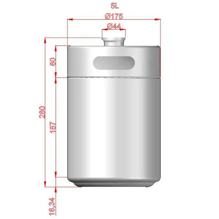KegLand Stainless Mini Keg