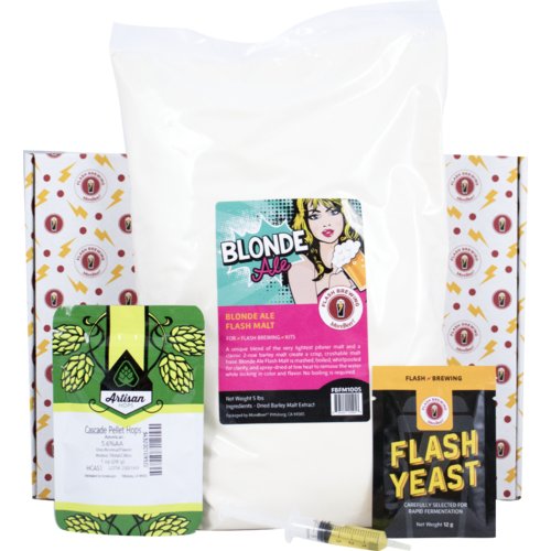 Flash Brewing™ - Blonde Ale | 5 gal Beer Recipe Kit | Just Mix & Ferment