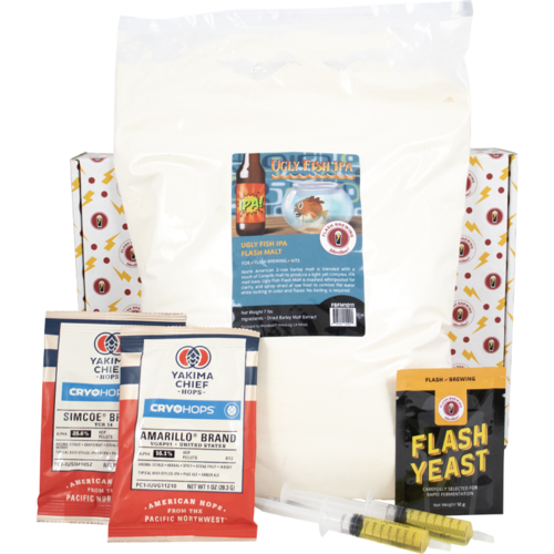 Flash Brewing™ | Ugly Fish IPA | 5 gal Beer Recipe Kit | Just Mix & Ferment