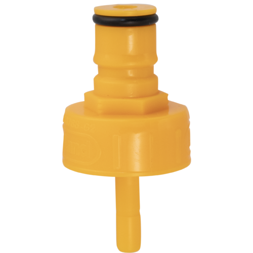 Carbonation & Line Cleaning Ball Lock Quick Disconnect (QD) Cap - Yellow Plastic