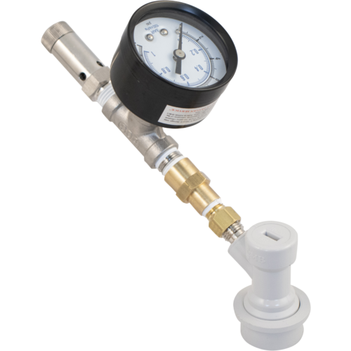 Spunding Ball Lock Valve With Gauge and PRV