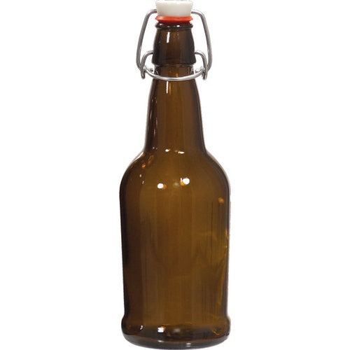 EZ Cap Amber Swing Top - 16oz - case of 12