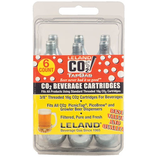 CO2 Cartridges - 16g Threaded - 6ea