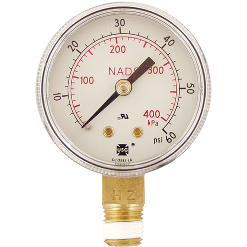 Pressure Gauge - Low Pressure - 0-60psi