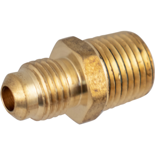 Brass Flare Fitting - 1/4" Flare x 1/4" MPT