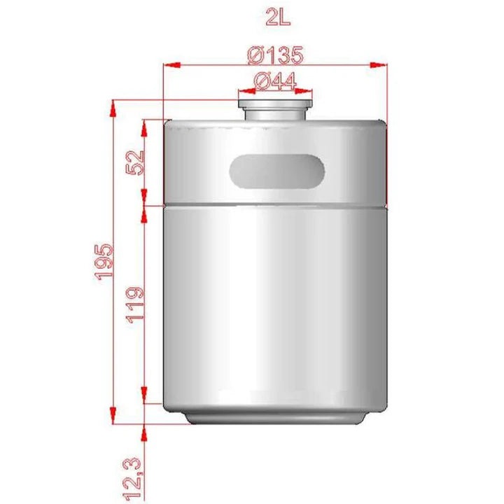 KegLand Stainless Mini Keg