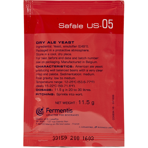 Fermentis Dry Yeast - Safale US-05