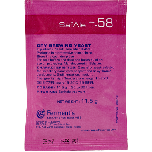 Fermentis Dry Yeast - Safbrew T-58