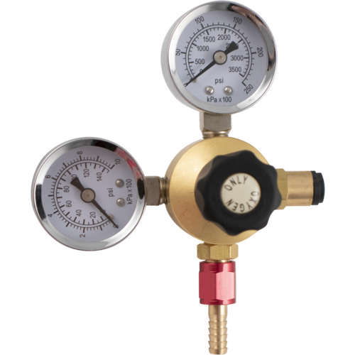 Dual Gauge Oxygen Regulator - For Disposable Tanks