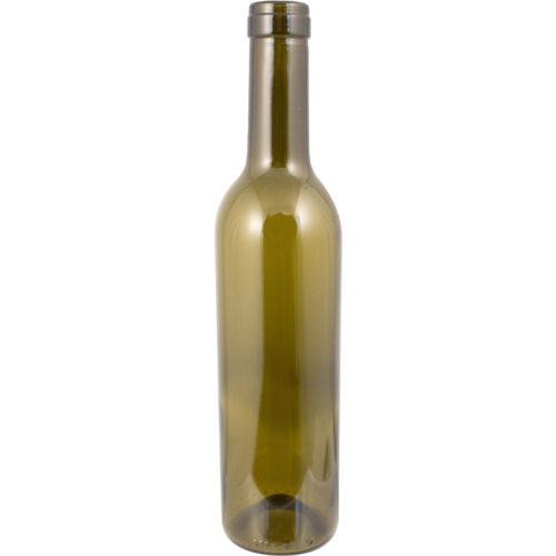 Farro Glass Premium Wine Bottles - Bordeaux - Antique Green - 375ml - Case of 24