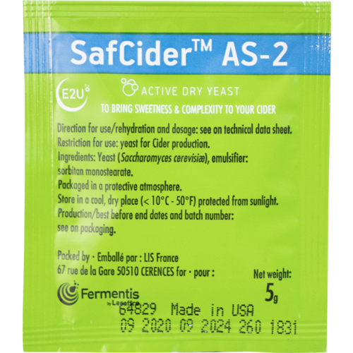 Fermentis Dry Yeast - Safcider AS-2