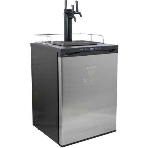 Komos Kegerator with Black Tower (Nukatap Blk Faucet) - Three Tap