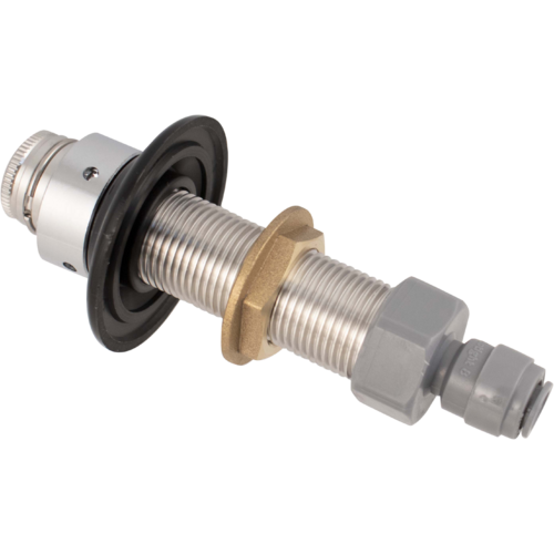 Beer Faucet Shank | Stainless | 4 in. | 8 mm Duotight Adapter | Intertap® | NukaTap®
