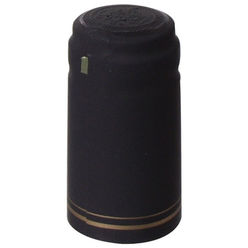 Heat Shrink Sleeves - Black W/Gold Stripe - 12ea