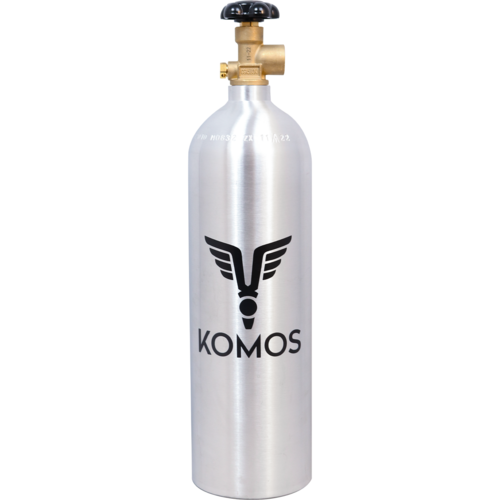KOMOS 22 ft³ Nitrogen, Argon, or Beer Gas Tank, New Premium Aluminum with CGA580 Valve, US DOT Approved