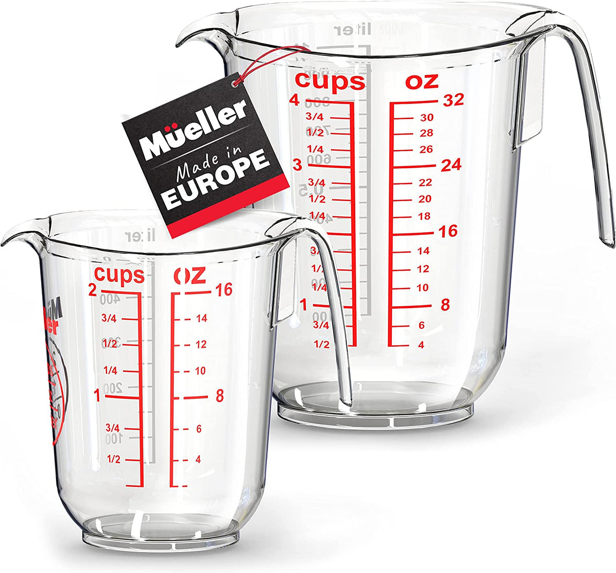 Plastic Measuring Cups - 2 cups and 4 cups