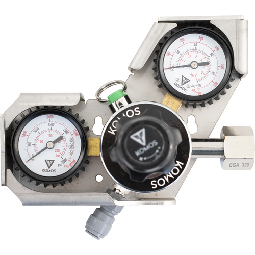 Gauge Cage | For KOMOS® CO2 Regulator | 304 stainless steel | Mounting hardware included