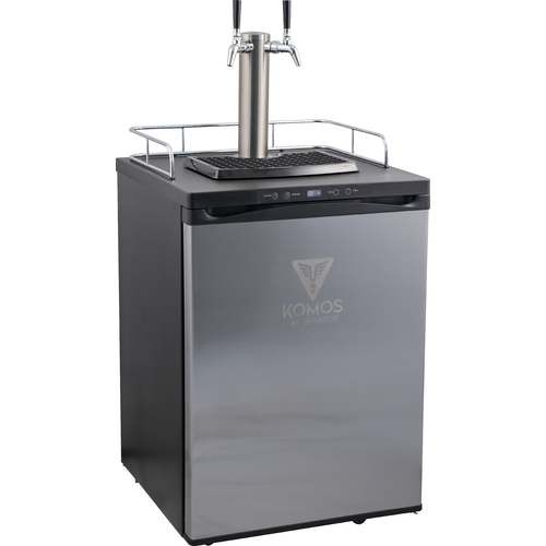 Komos Kegerator with Stainless Tower (Intertap SS Faucet) - Two Tap