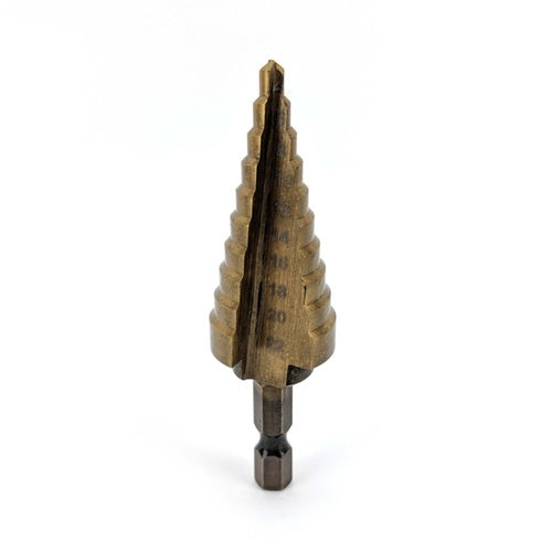 Step Drill Bit - Self-Starting HSS Titanium Nitride Coated