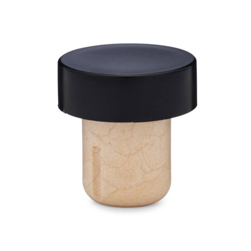 Bar Top Spirit Corks | Synthetic T-Cork Stopper | Black Plastic Top | 19.5mm | Bag of 25